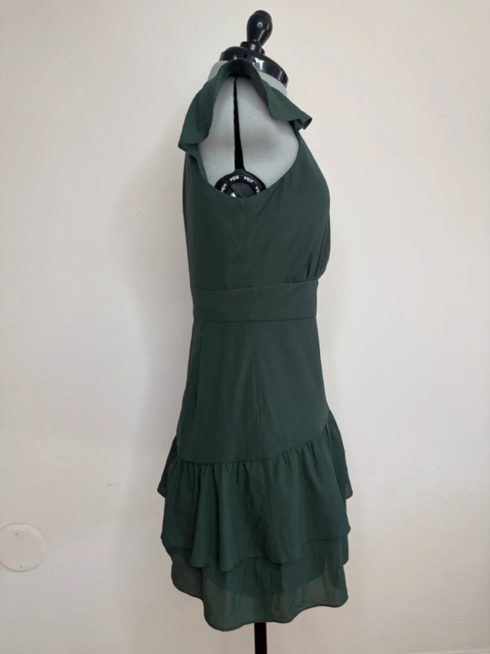 Parker Cacti Ruffle Wrap Mini Dress Flutter Sleeve Silk Blend S NWT - Picture 7 of 13